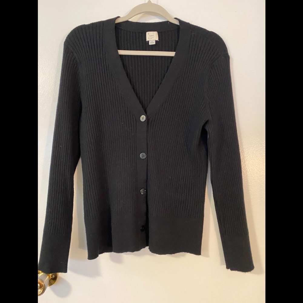 Stretchy knit cable sweater